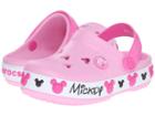 Crocs Kids Crocband Mickey Iv Clog (toddler/little Kid) (carnation) Kids Shoes