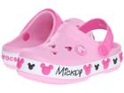 Crocs Kids Crocband Mickey Iv Clog (toddler/little Kid) (carnation) Kids Shoes