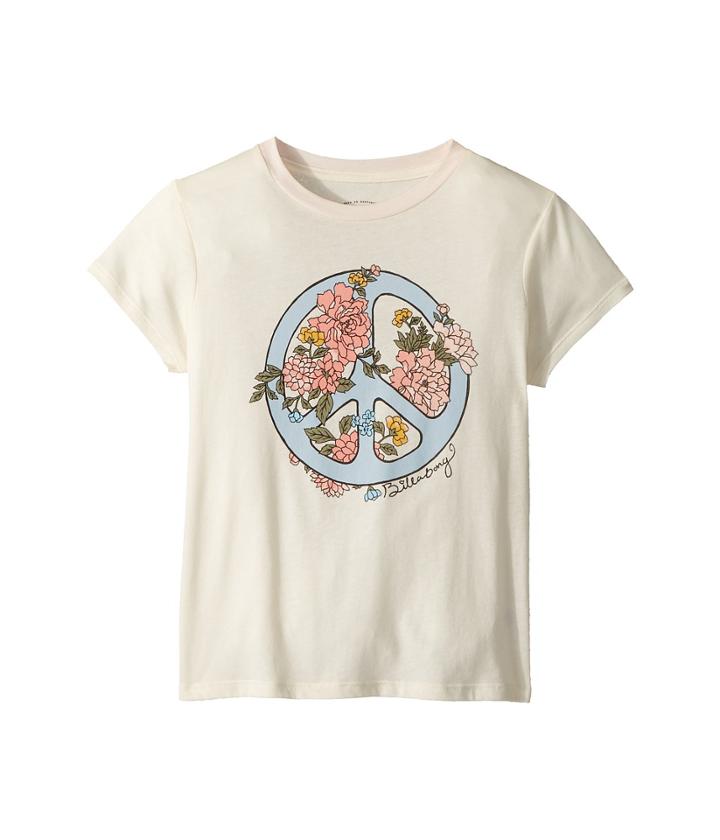 Billabong Kids Peace Fleur T-shirt (little Kids/big Kids) (peony) Girl's T Shirt