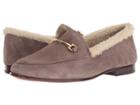 Sam Edelman Loraine (flint Grey/natural Kid Suede Leather/vegan Shearling Fur) Women's Dress Sandals