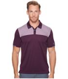Adidas Golf Climachill Heather Block Competition Polo (red Night) Men's Short Sleeve Pullover