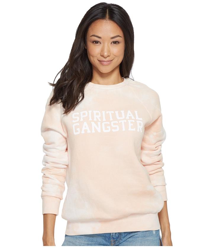 Spiritual Gangster Sg Varsity Long Sleeve Top (petal) Women's Sweatshirt