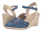 Rialto Coya (blue Burnished Smooth) Women's Wedge Shoes