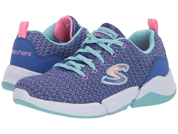 Skechers Kids Triple Flex 81598l (little Kid/big Kid) (blue/aqua) Girl's Shoes