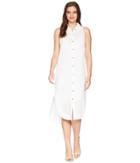 Splendid Shirtdress W/ Fray (white) Women's Dress