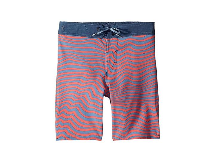 Volcom Kids Mag Vibes Elastic Boardshorts (little Kids/big Kids) (scream Red) Boy's Swimwear