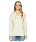 Tribal Cotton Stretch Poplin Long Sleeve Jacket With Pockets (stone) Women's Coat