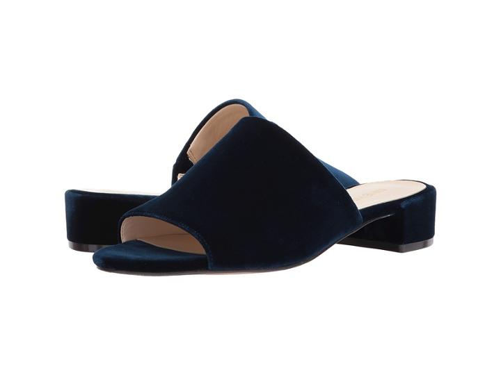 Nine West Raissa Slide Sandal (navy Fabric) Women's Shoes