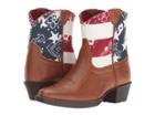 Ariat Kids July Yukon (toodler/little Kid/big Kid) (brown/patriotic Print) Cowboy Boots