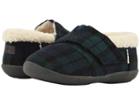 Toms Kids House Slipper (infant/toddler/little Kid) (spruce Plaid Felt) Kids Shoes