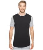Under Armour Ua Baseline Long Line Tee (black/steel Light Heather/black) Men's T Shirt