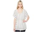Dylan By True Grit Sea Stripes Tie Pullover Tunic (denim) Women's Clothing
