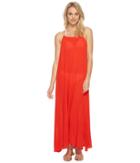 Echo Design Solid Maxi Beach Dress (rouge) Women's Dress
