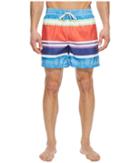 Polo Ralph Lauren Polyester Traveler Shorts (watercolor Stripe) Men's Swimwear