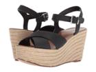 Kristin Cavallari Mikah Espadrille Wedge (black Leather) Women's Wedge Shoes