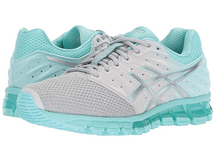 Asics Gel-quantum 180 2 Mx (mid Grey/aruba Blue/mid Grey) Women's Running Shoes