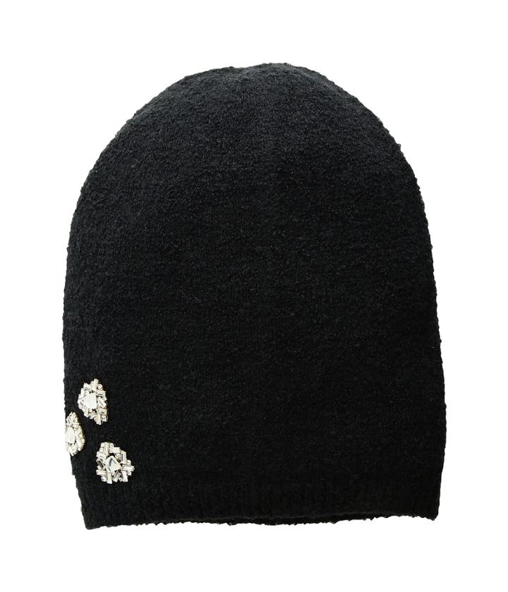 Echo Design Star Pin Hat (black) Knit Hats