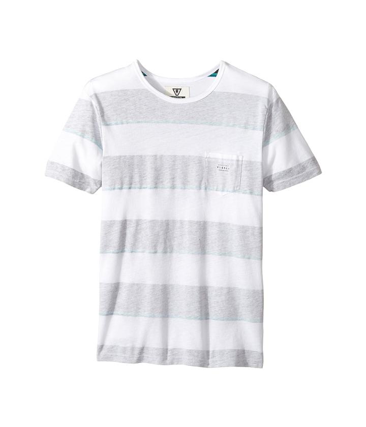 Vissla Kids Krakatoa Reverse Printed Short Sleeve Pocket Tee (big Kids) (vintage White) Boy's T Shirt