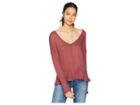 Lucy Love Comfort Zone Top (mulberry) Women's Clothing