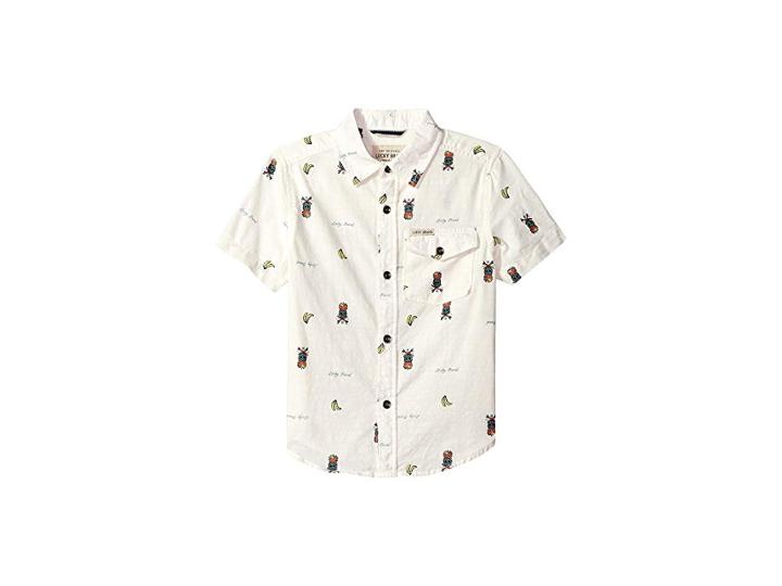Lucky Brand Kids Short Sleeve Print Tee (little Kids/big Kids) (marshmellow) Boy's T Shirt