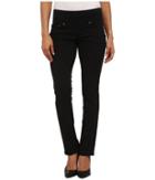 Jag Jeans Petite Petite Peri Pull On Straight Twill Pants (black) Women's Casual Pants