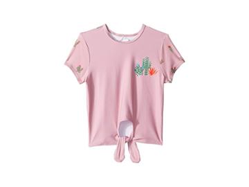 O'neill Kids Cacti Rashguard (big Kids) (cotton Candy) Girl's Swimwear
