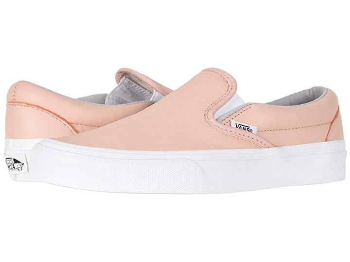 Vans Classic Slip-ontm ((leather) Oxford/evening Sand) Skate Shoes