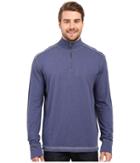 Ecoths Black Rock 3/4 Zip Shirt (nightshadow) Men's Long Sleeve Pullover