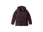 Stella Mccartney Kids Holly Printed Water Repellant Zip Hooded Jacket (little Kids/big Kids) (black/red) Girl's Coat