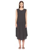 Eileen Fisher Silk Georgette Drop-waist Dress (graphite) Women's Dress