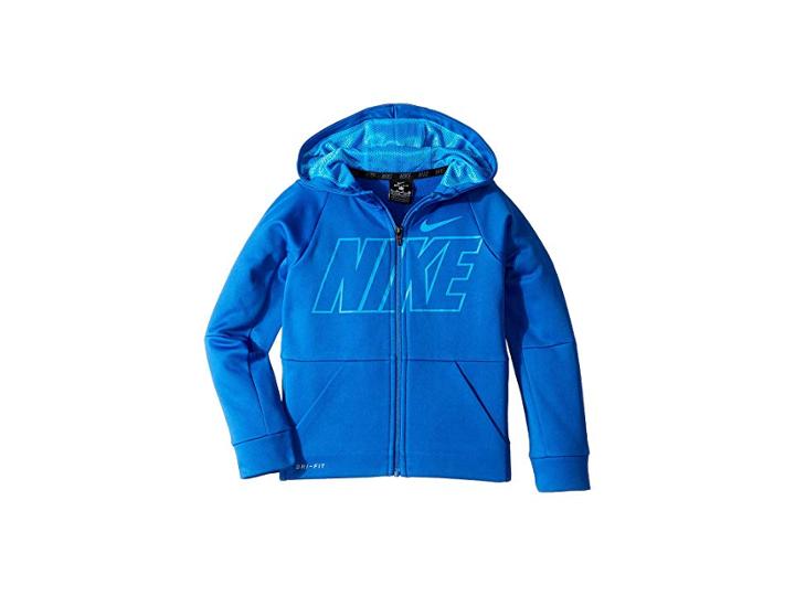 Nike Kids Therma Full Zip Graphic Training Hoodie (little Kids) (game Royal) Boy's Sweatshirt