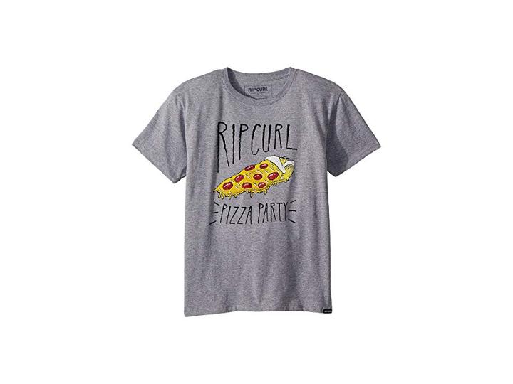 Rip Curl Kids Pizza Party Heather Tee (big Kids) (athletic Heather) Boy's T Shirt