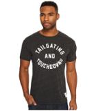 The Original Retro Brand Tailgating Touchdown Short Sleeve Tri-blend Tee (streaky Black) Men's T Shirt