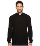 Perry Ellis Solid Textured Mock Neck Sweater (black) Men's Sweater