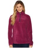 Columbia Benton Springstm 1/2 Zip (dark Raspberry/collegiate Navy) Women's Long Sleeve Pullover
