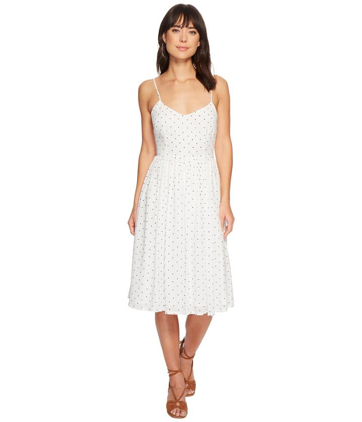 Bb Dakota Sloane Mini Dot Midi Dress (ivory) Women's Dress