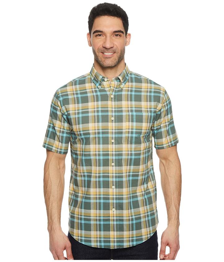 Pendleton S/s Seaside Button Down Shirt (sunny Sage Plaid) Men's Short Sleeve Button Up