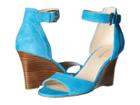 Nine West Farlee (blue Nubuck) Women's Wedge Shoes