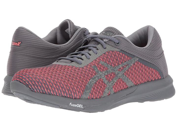 Asics Fuzex Rush Cm (carbon/carbon/flash Coral) Women's Running Shoes