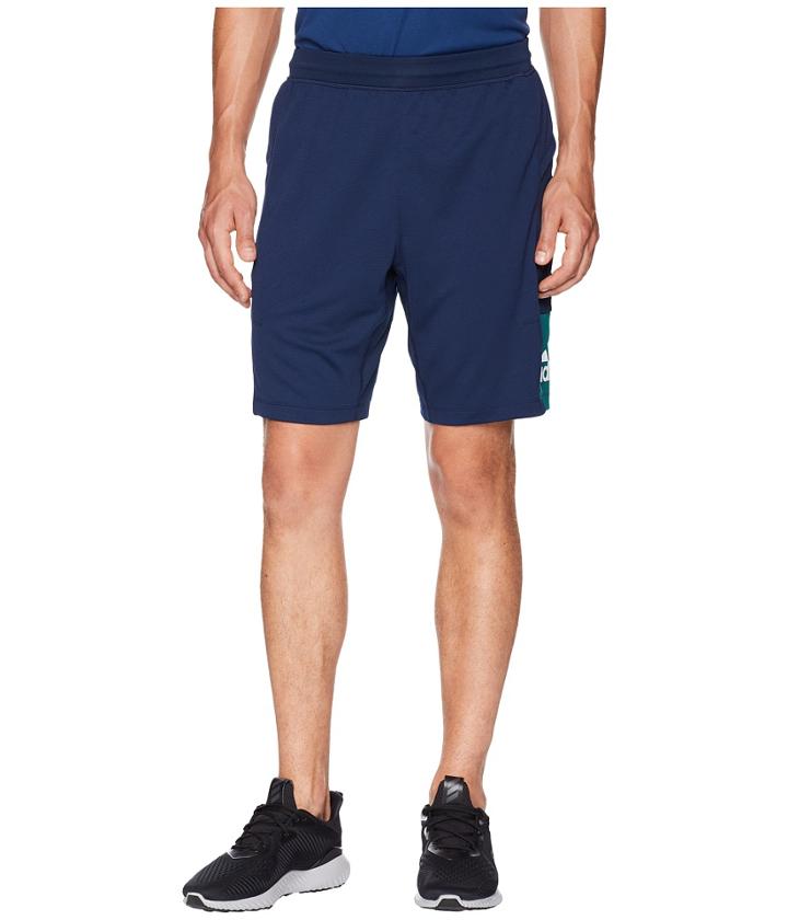 Adidas Back To School Training Shorts (collegiate Navy/noble Green/white) Men's Shorts
