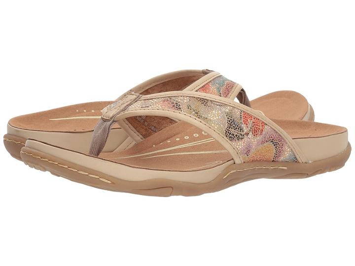 Earth Maya (beige Floral Printed Suede) Women's  Shoes