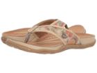 Earth Maya (beige Floral Printed Suede) Women's  Shoes