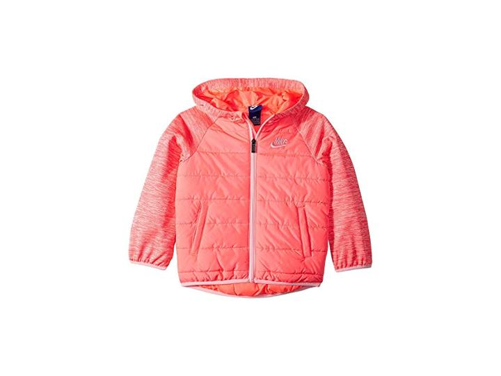 Nike Kids Therma Fleece Quilted Jacket (little Kids) (racer Pink) Girl's Coat