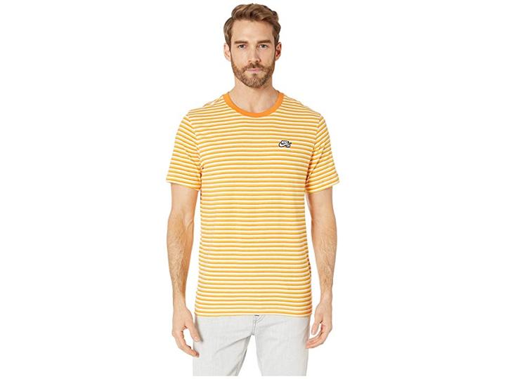 Nike Sb Nike Stripe Tee (white/cinder Orange/white) Men's Clothing