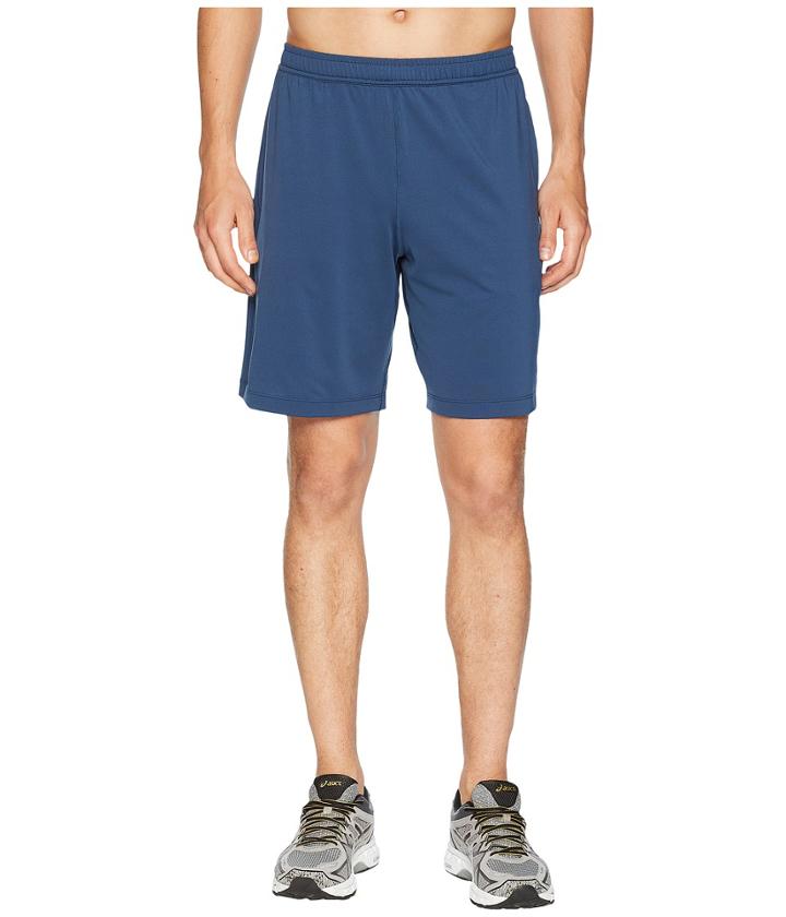 Asics Run 9 Knit Shorts (dark Blue) Men's Shorts