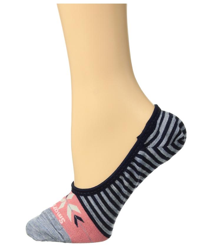 Smartwool Ouray Arrohide And Seek No Show (deep Navy Heather) Women's No Show Socks Shoes
