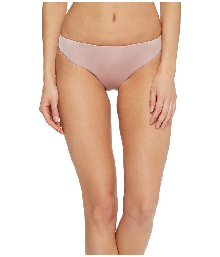 The Bikini Lab Solid Cinched Back Hipster Bikini Bottom (blush) Women's Swimwear