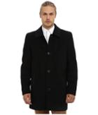 Vince Camuto Storm System Wool Melton Carcoat (black) Men's Coat