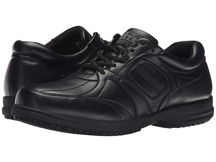 Nunn Bush Seth Slip Resistant Sport Oxford (black) Men's Lace Up Casual Shoes