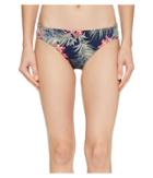 Roxy Roxy(r) Fitness 70s Bikini Bottom (dress Blue Tiare Flower) Women's Swimwear
